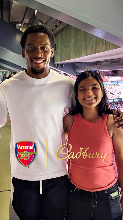 Instagram post by @arsenal_in_the_community for Cadbury. Caption reads: Continuing our partnership with @CadburyUK 🤝⁣ ⁣....