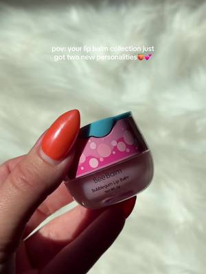 TikTok post by @okkssaana for My Bee Balm. Caption reads: new lip balm obsession unlocked 🍑🫧💗 gifted by....