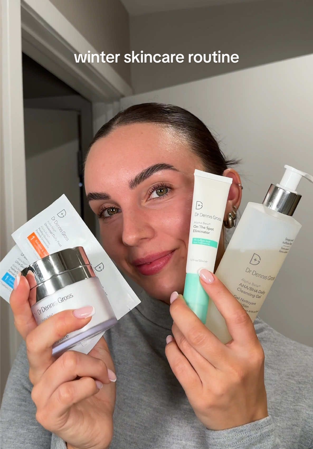 TikTok post by @oliviapura for Dr Dennis Gross. Caption reads: Can you believe this is the first time that a....