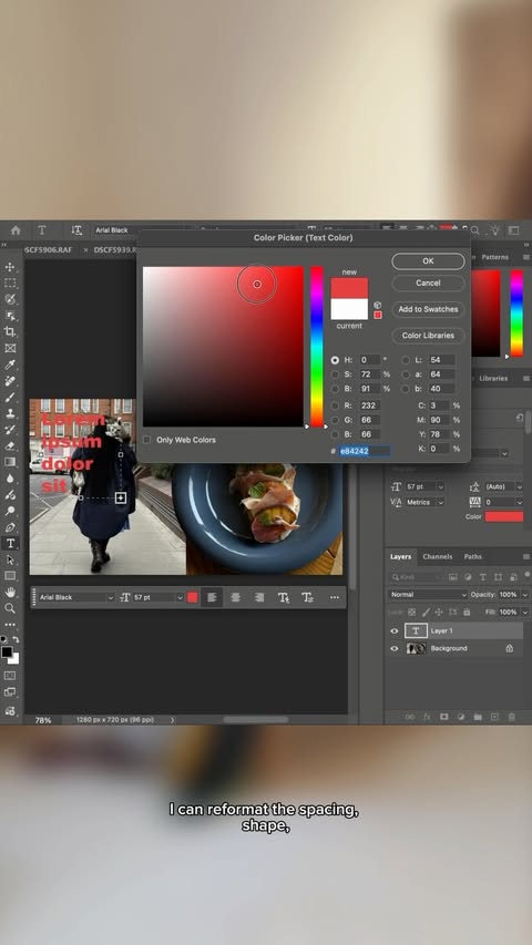 Instagram post by @luenagamaa for Adobe Photoshop. Caption reads: [...] and no difficult learning curve. 🪄....