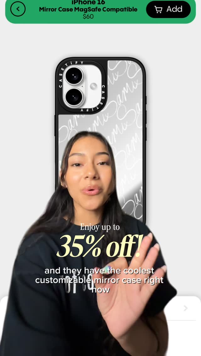 Instagram post by @sa.man.th.aaa for CASETiFY. Caption reads: Enjoy up to 35% off on CASETiFY.com #casetify....