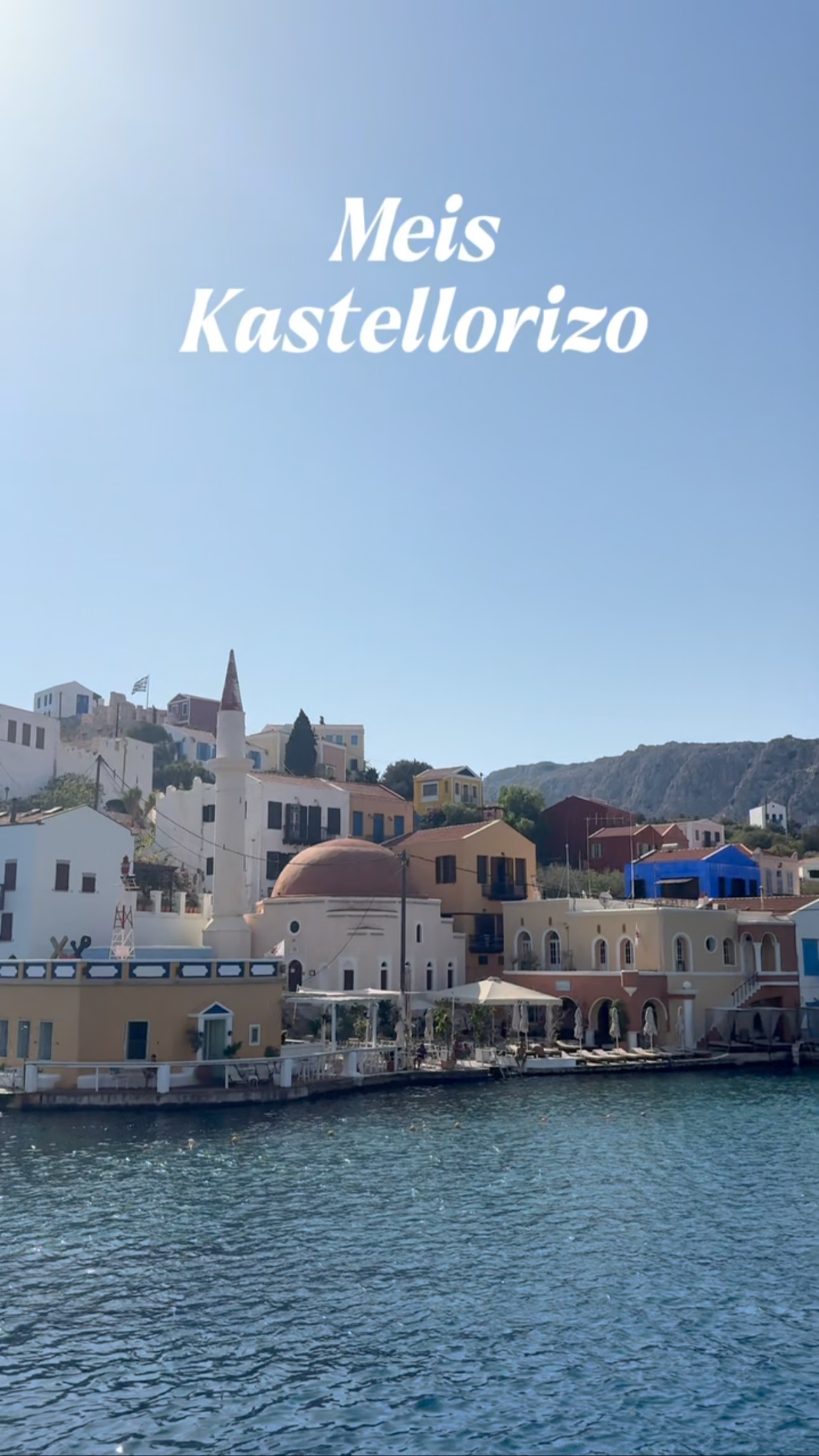 Instagram post by @selenlekesfediyoruz for Visit Greece. Caption reads: Merhabaaa💌

✨ Kaş’tan @meisferrykalimera ile....