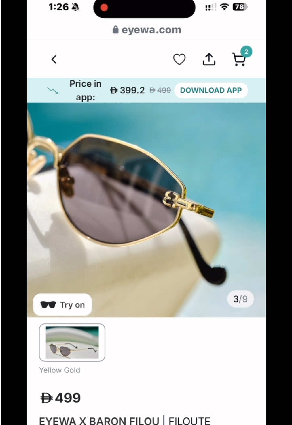 TikTok post by @leahazouri for eyewa. Caption reads: #fyp #eyewa @eyewa discount code (EA57).