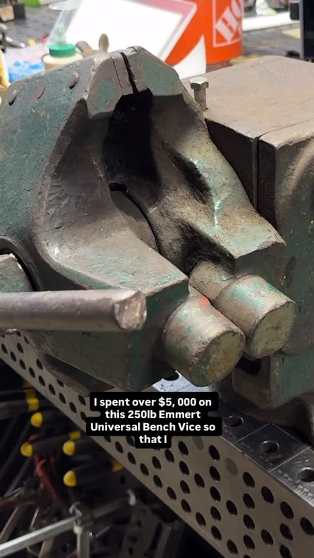 Instagram post by @makeeverythingshop for WD-40. Caption reads: Did I waste $5500 on this vise?? A couple of....