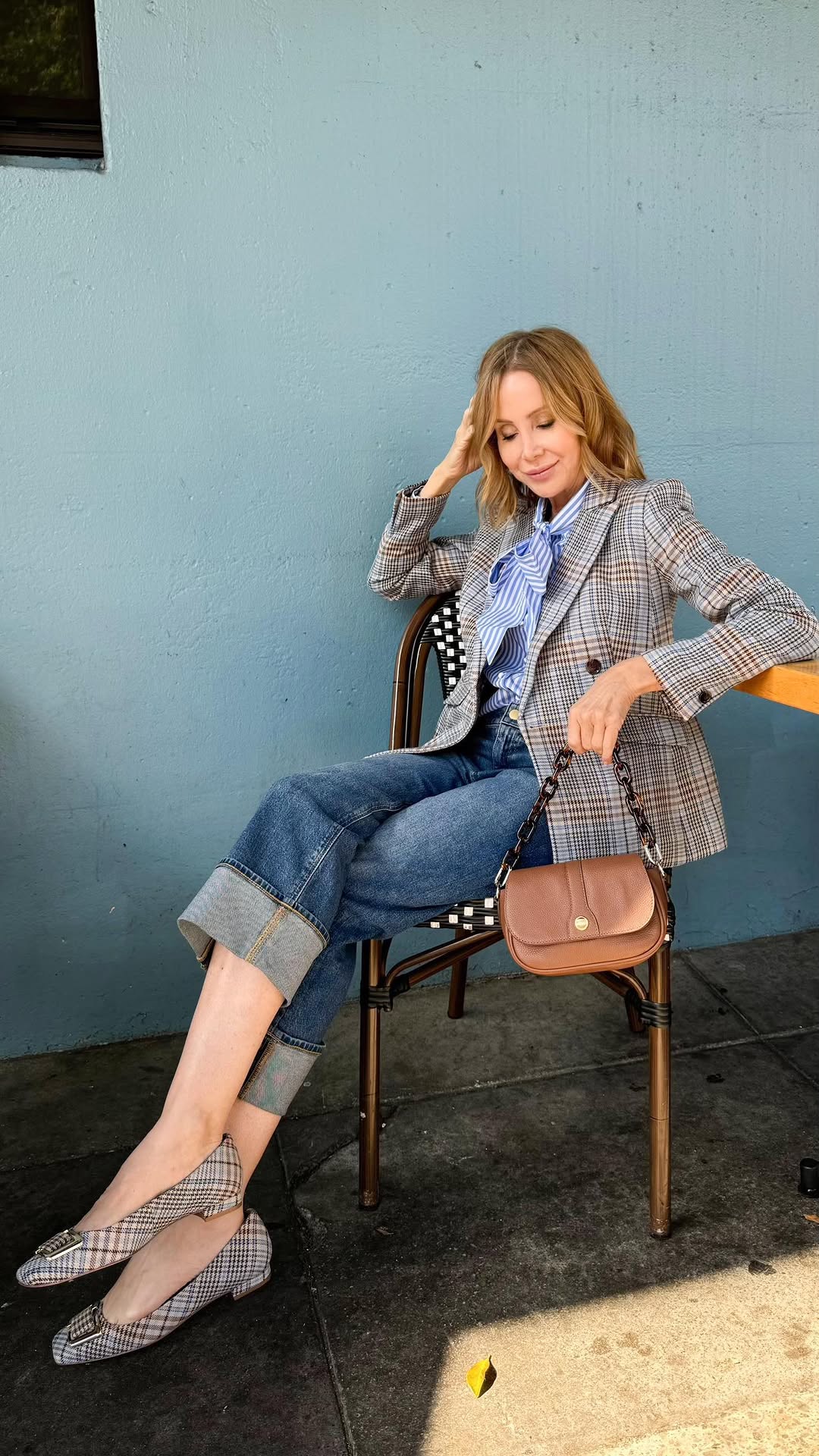 Instagram post by @lisabreckenridge for Talbots. Caption reads: What’s your favorite Fall item to wear? For me....