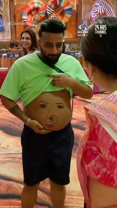 Instagram post by @badeshashehbaz for JioCinema. Caption reads: Bigg Boss ke ghar mein Shehbaz ka swag on,....