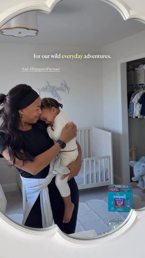 Instagram post by @iamkamiam_ for Pampers. Caption reads: #ad #pamperspartner Is it just me, or does every....