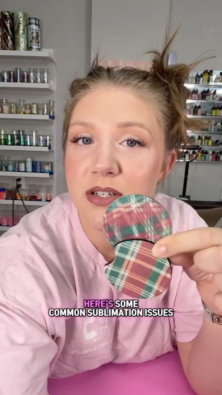 Instagram post by @simplysnowdesign for Creative Fabrica. Caption reads: Say goodbye to sublimation fails! 🚫 We’re....