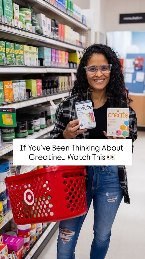 Instagram post by @iamjasyra for Create. Caption reads: If you’ve been wanting to try creatine, Target....