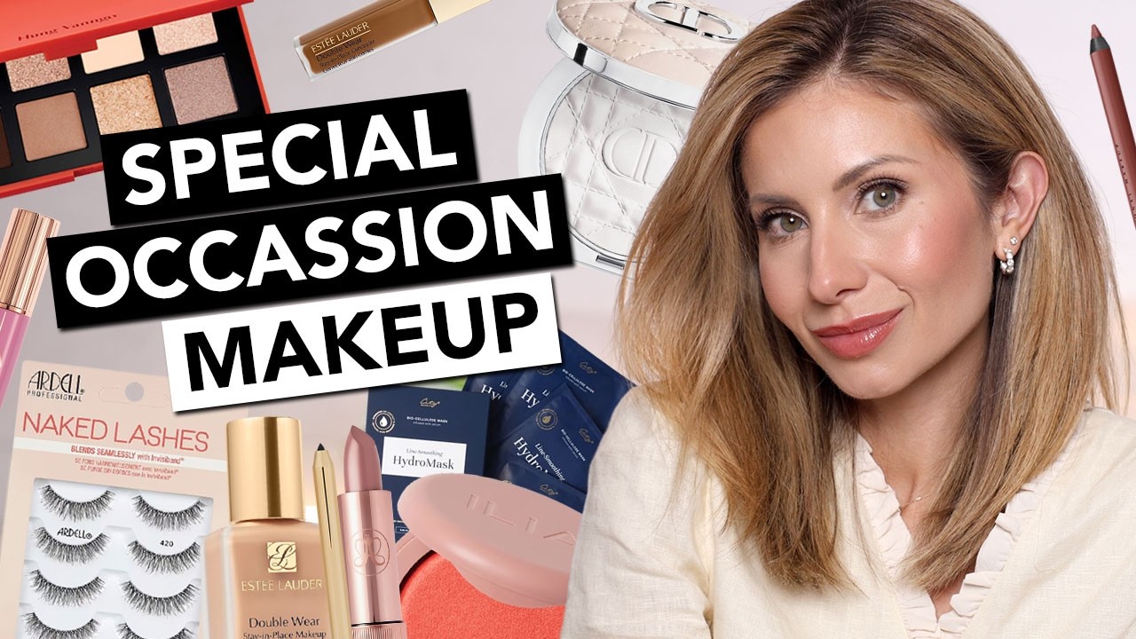 YouTube post by @lisajmakeup for BK Beauty. Caption reads: Over 40 Holiday Glam | Special Occasion Makeup for....