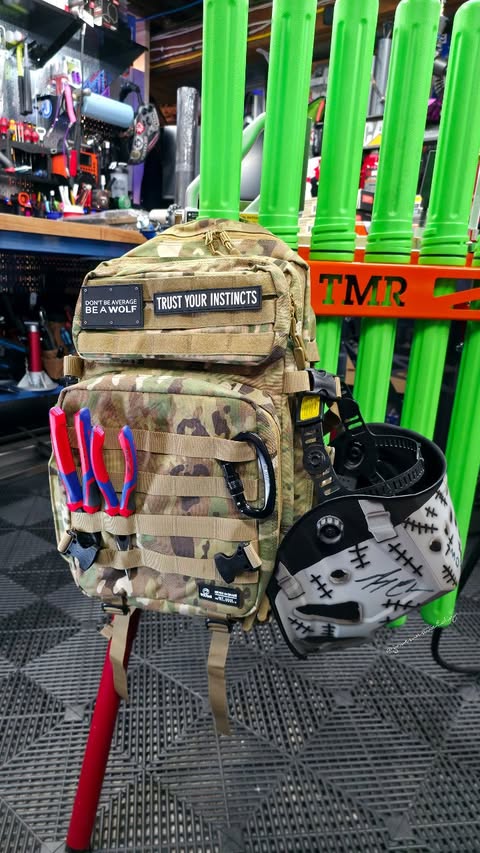 Instagram post by @jameswestwelding for WOLFpak. Caption reads: WOLFpak backpacks are built with a [...].