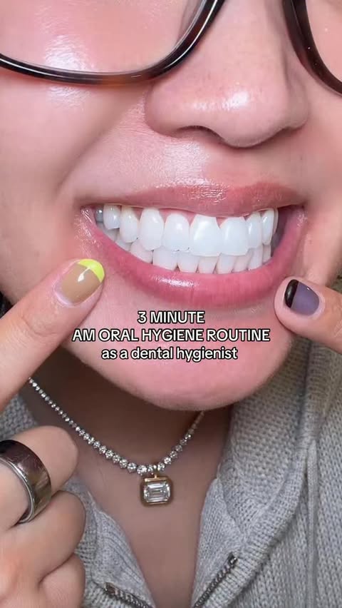 Instagram post by @tiffkimmm for Soocas Oral Care Management. Caption reads: Start your morning right! 😬 Here’s my 3-minute....