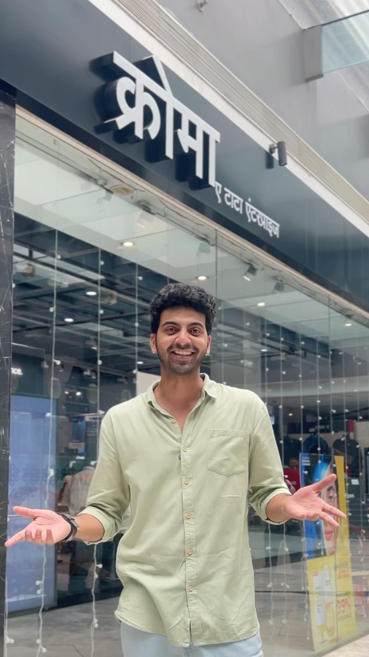 Instagram post by @konshrutik for Croma. Caption reads: This Diwali, I’m not letting anyone steal the....