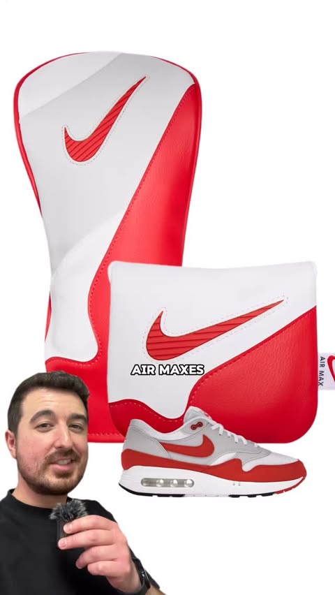 Instagram post by an influencer for Nike. Caption reads: Nike Just Dropped Air Max Headcovers [...].