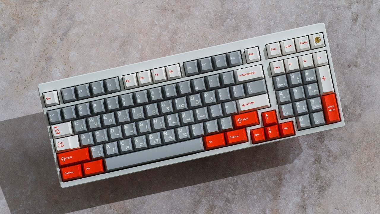 YouTube post by @alexotos for Unikeyboards. Caption reads: The Keycult 1800..