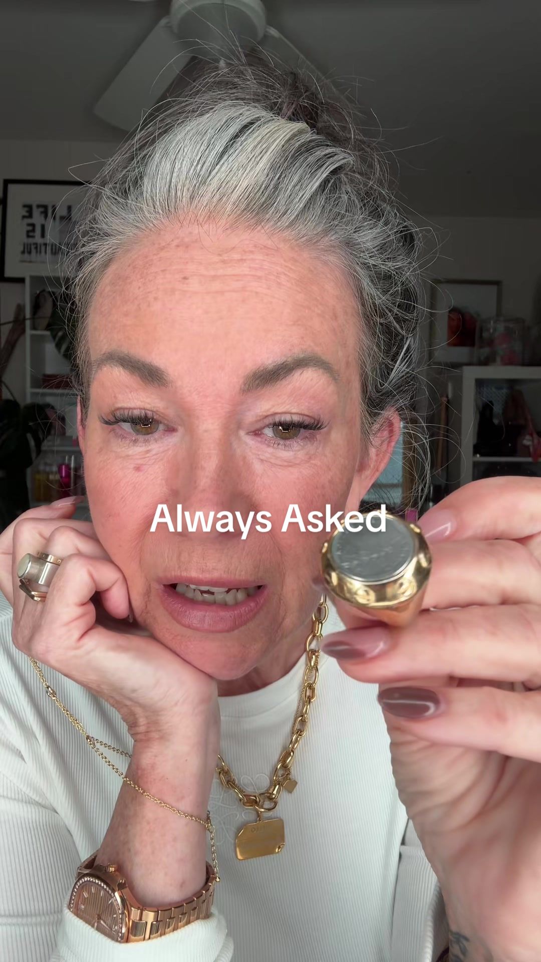 TikTok post by @aestheticaleestyles for QVC. Caption reads: @QVC, Inc one of my favorite rings [...].