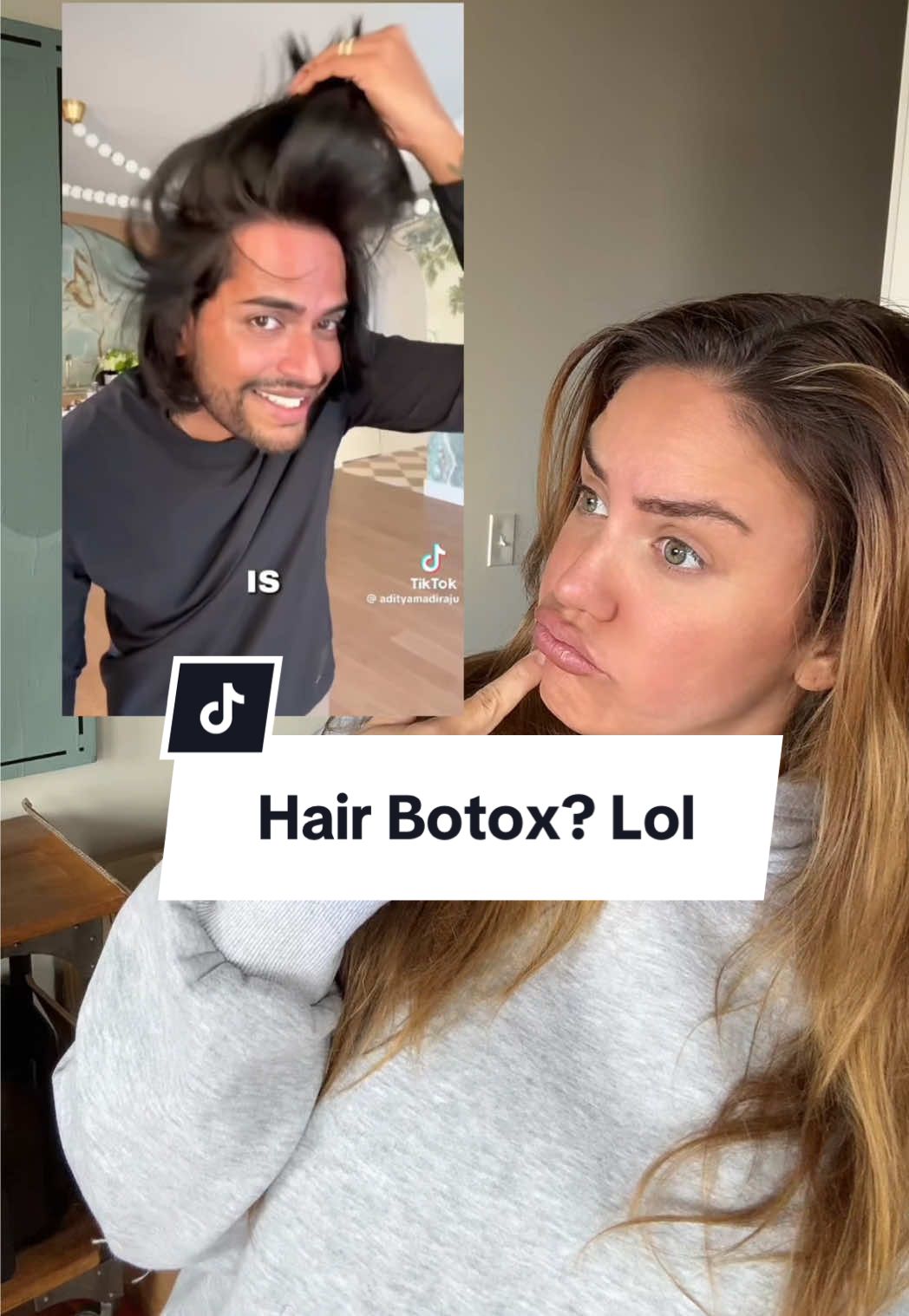 TikTok post by @lorenrosko for IGK Hair. Caption reads: [...] treatment from home! 🤯 @IGK Hair....