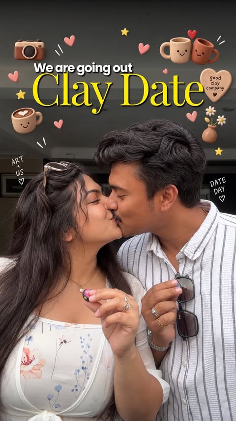 Instagram post by @thakurvaibhavi.official for Dot & Key Skincare. Caption reads: We’re off on a clay date at a super cute cafe in....