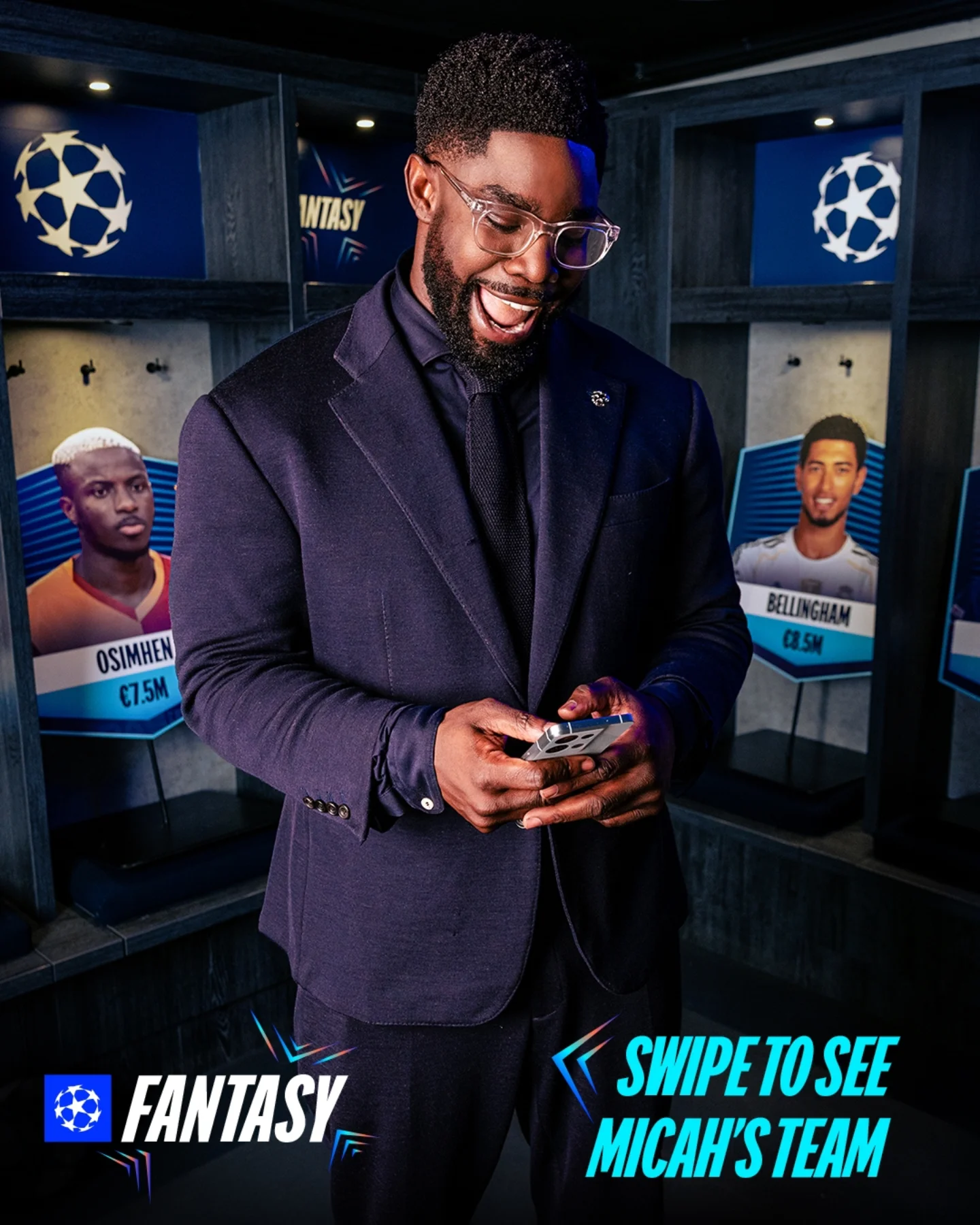 Instagram post by @micahrichards for UEFA EURO. Caption reads: 👀 @micahrichards has picked his team… now it’s....