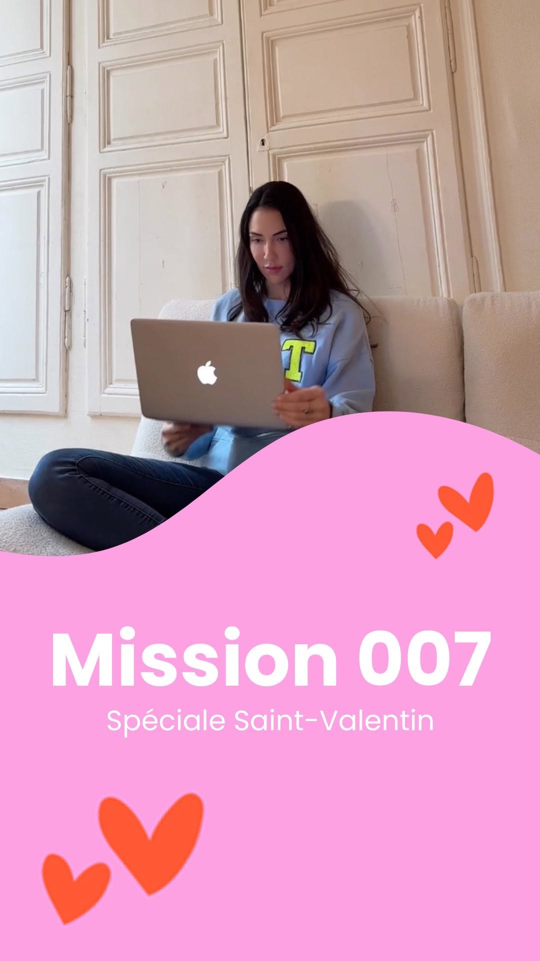 Instagram post by @tejpartexto for Cheerz. Caption reads: Saint-Valentin sous couverture 007 💘
Avec....