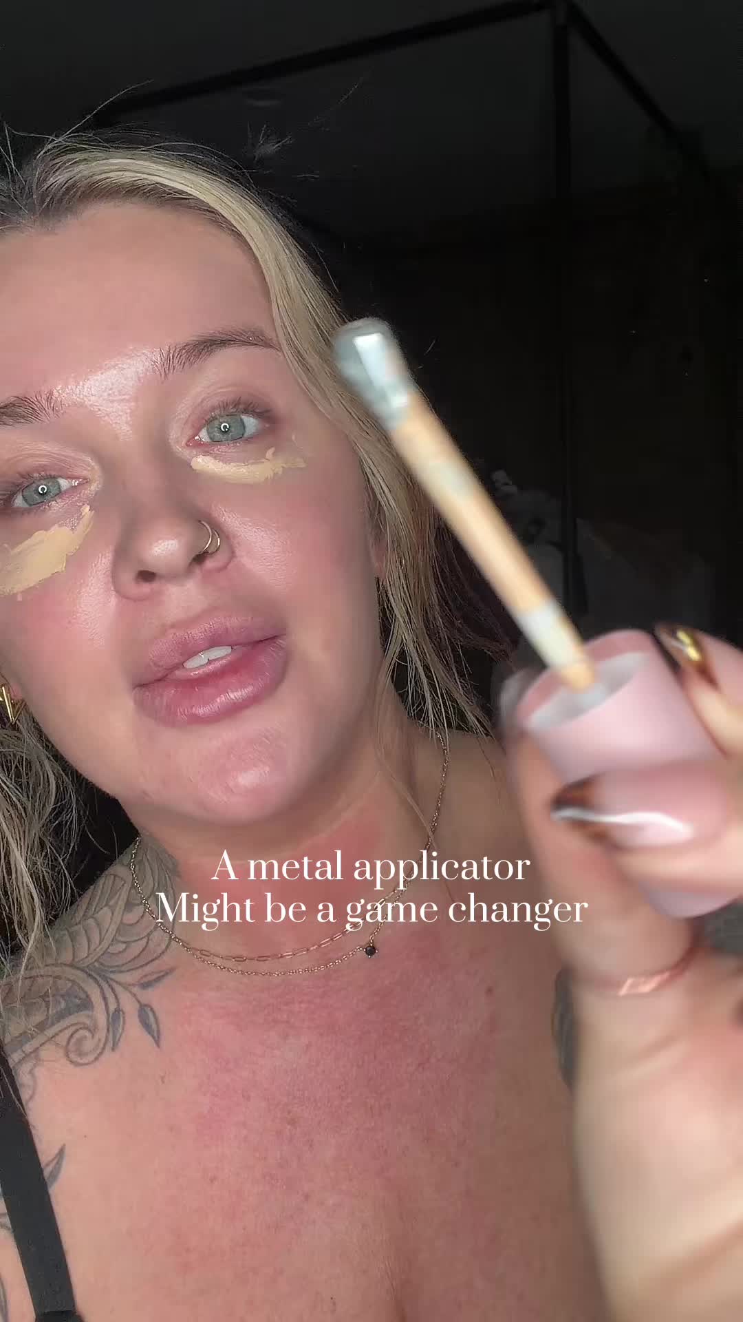 TikTok post by @.tiffany.brooke for Dominique Cosmetics. Caption reads: @Dominique Cosmetics #dominiquecosmetics....