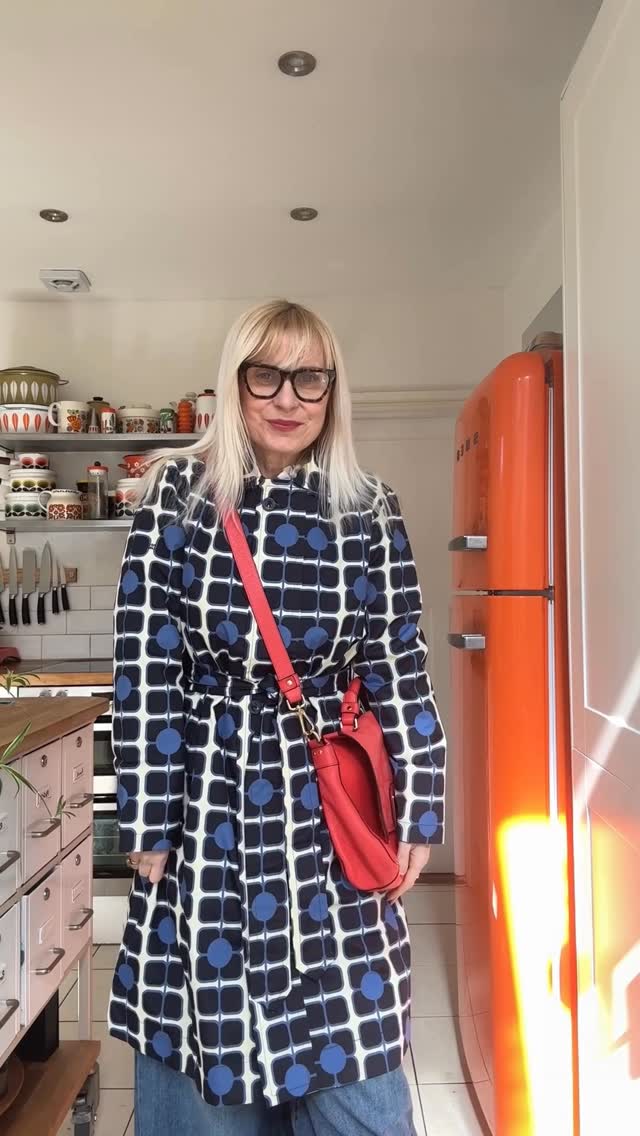 Instagram post by @fearlessat50 for Orla Kiely. Caption reads: [...] to wear of course. I love this one by....