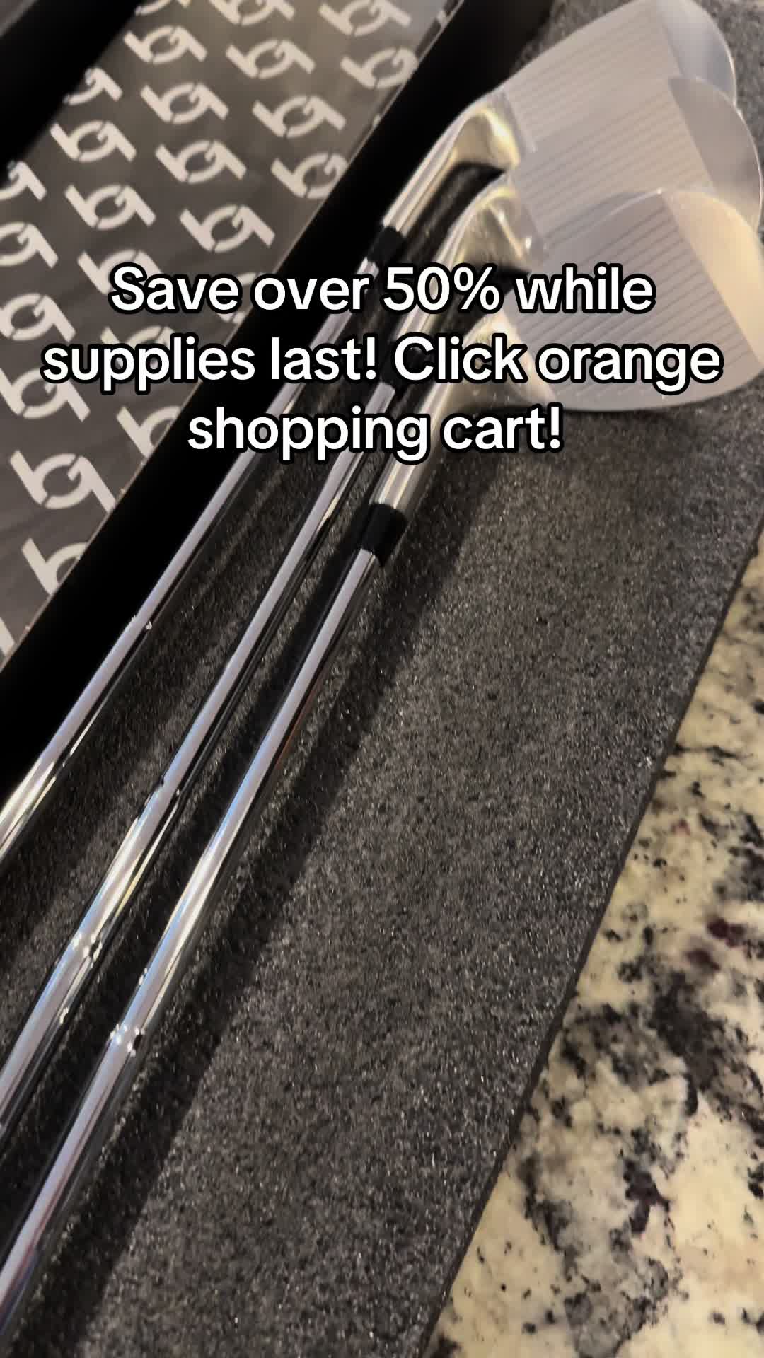 TikTok post by @stephanieshoppingspecial for 69 Golf. Caption reads: @69 Golf wedge set #69golfwedge #wedgeset [...].