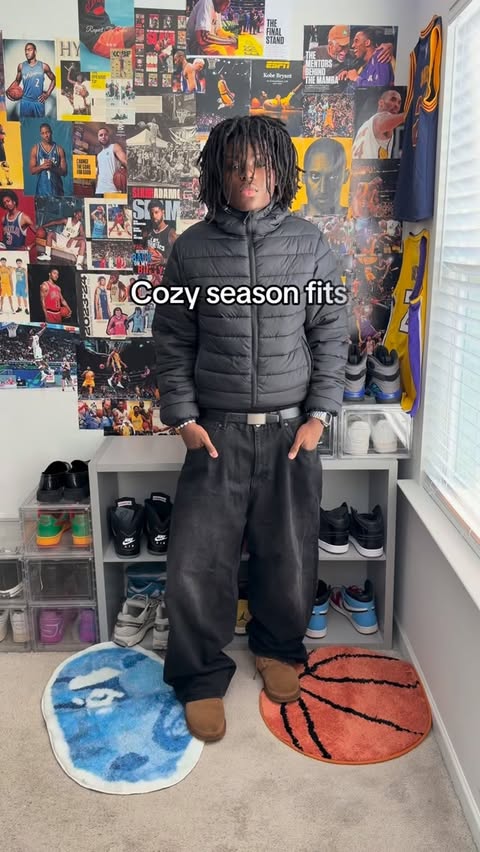 Instagram post by @k_.lub for ThreadBeast. Caption reads: Cozy season fits ❄️ Ft. @threadbeast #ad.