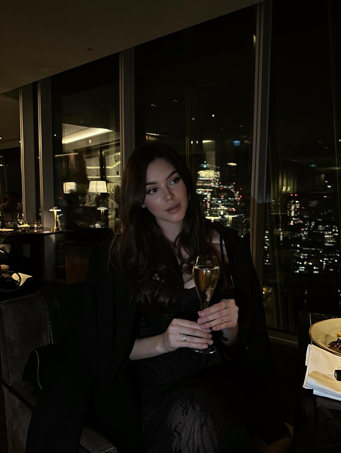 Instagram post by @veronika.marfynets for Shangri-La. Caption reads: romance on the menu at @shangrilalondon....