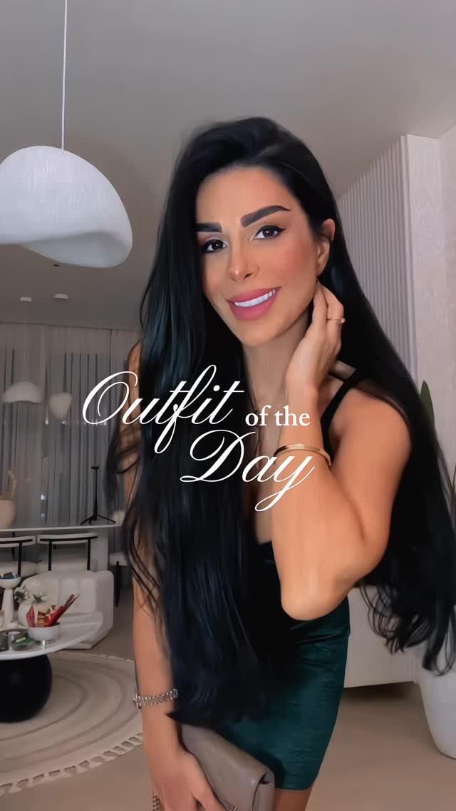 Instagram post by @sousankhatibi for adL. Caption reads: A touch of green, a lot of confidence ✨....