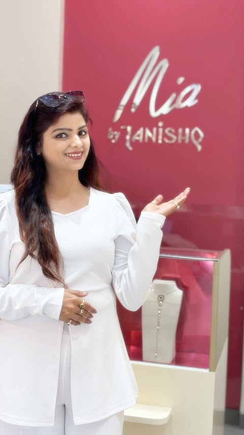 Instagram post by @modern_naari4 for Tanishq. Caption reads: [...] love with timeless sparkle at Mia by Tanishq....