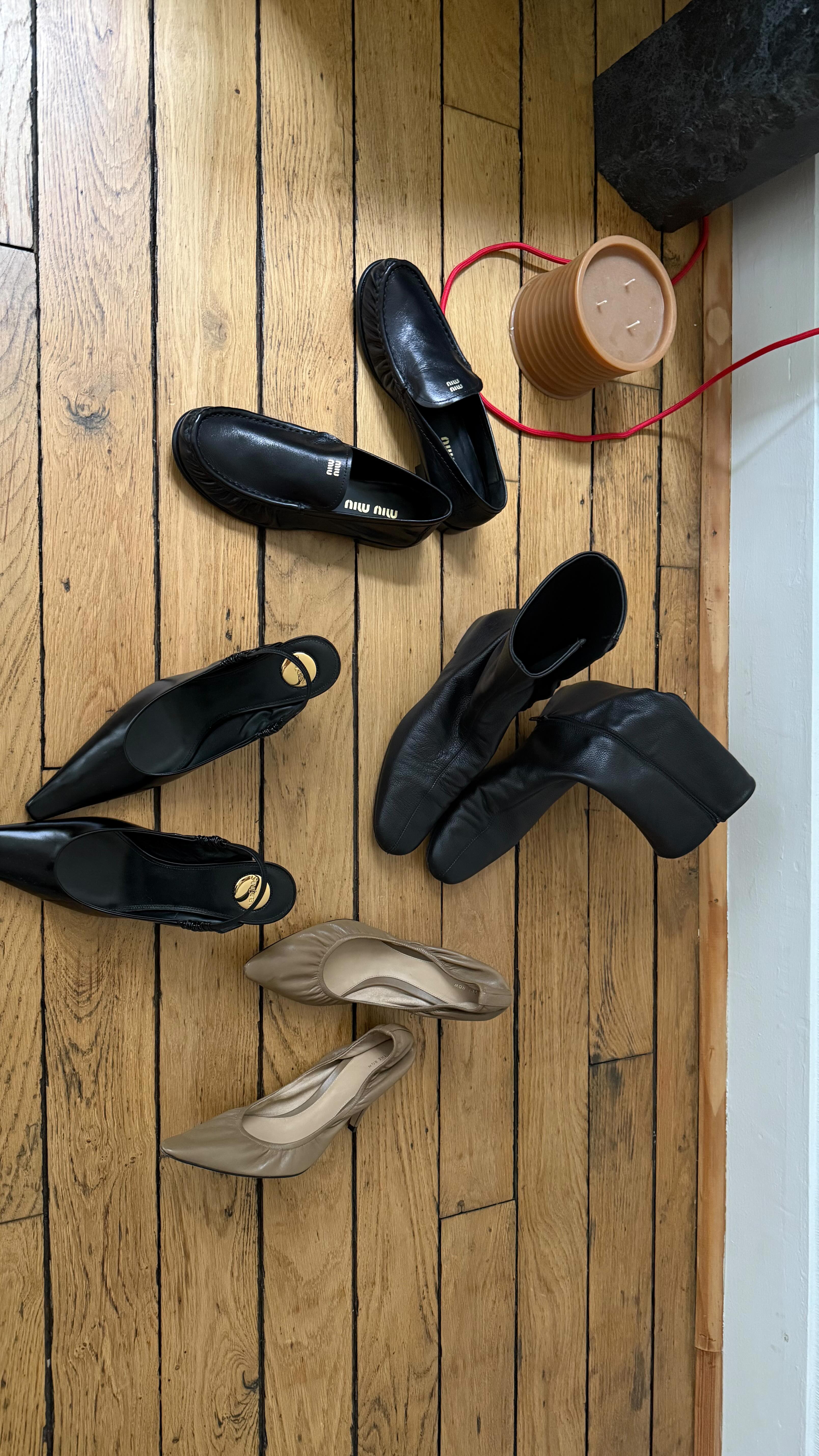 Instagram post by @clakovi for Mytheresa. Caption reads: 4 pairs 4 fall, 
been curating my timeless shoes....