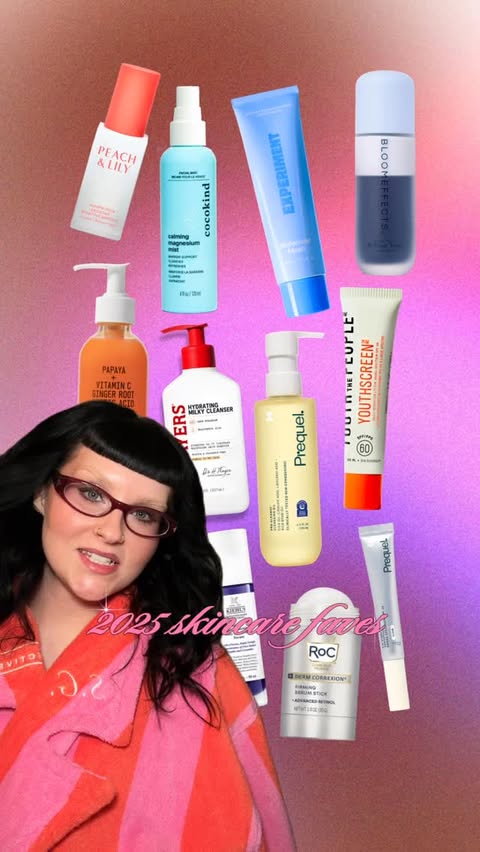 Instagram post by @theglowscout for Thayers. Caption reads: doing my skincare with my 2025 skincare faves,....