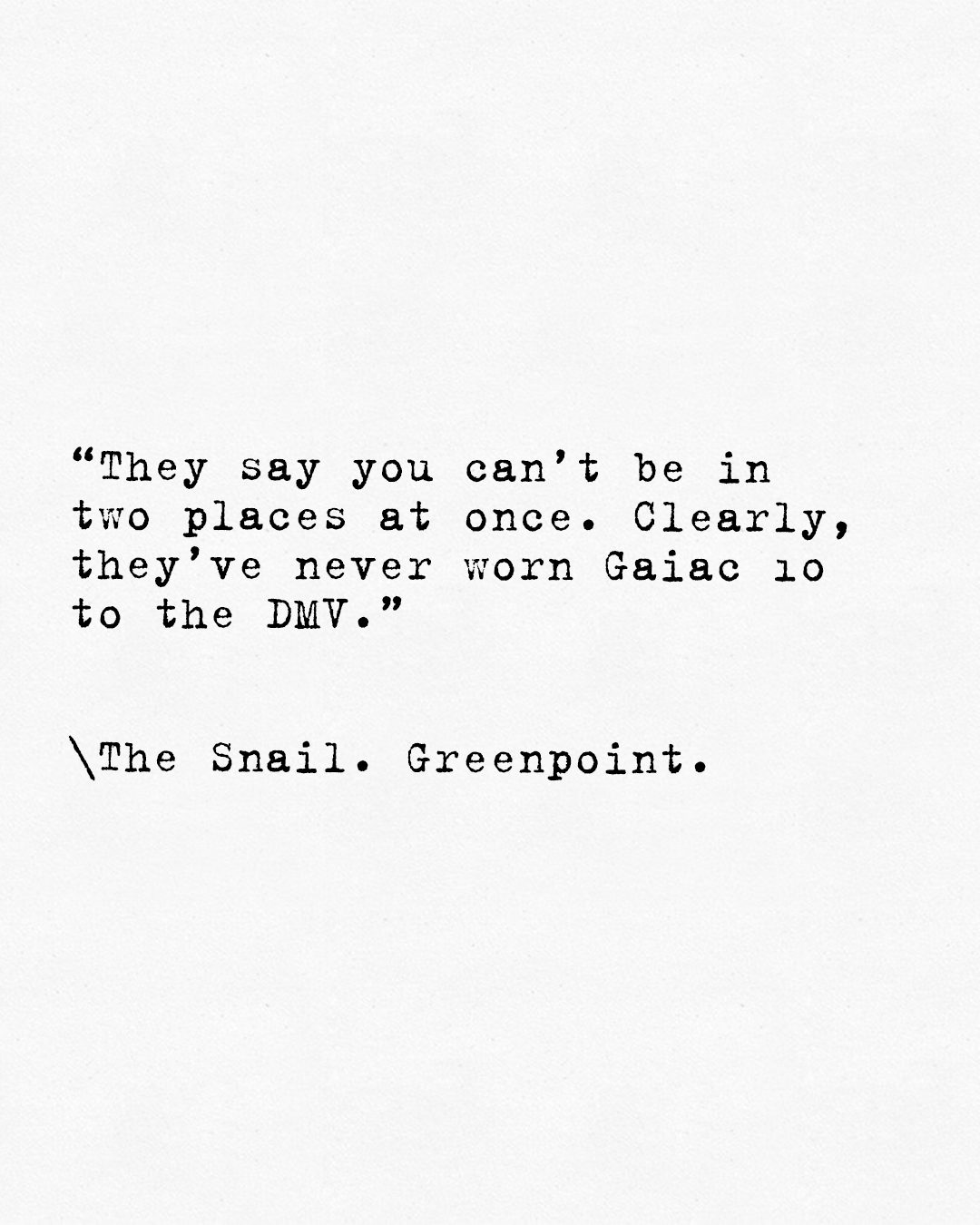 Instagram post by @overheardlelabo for Le Labo Fragrances. Caption reads: Physically under fluorescent lights. Mentally in....