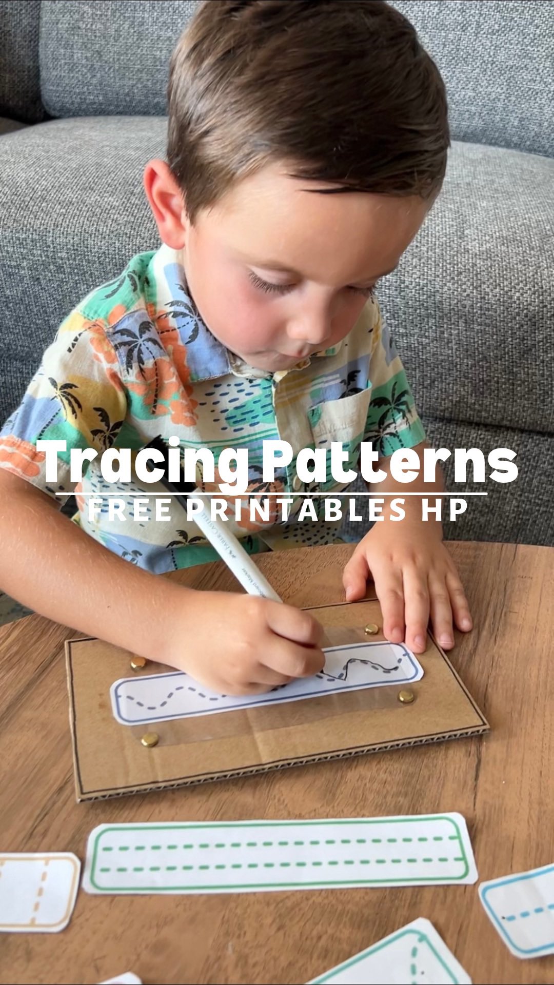 Instagram post by @crafty.moms for HP. Caption reads: We got creative and made our own tracing board by....