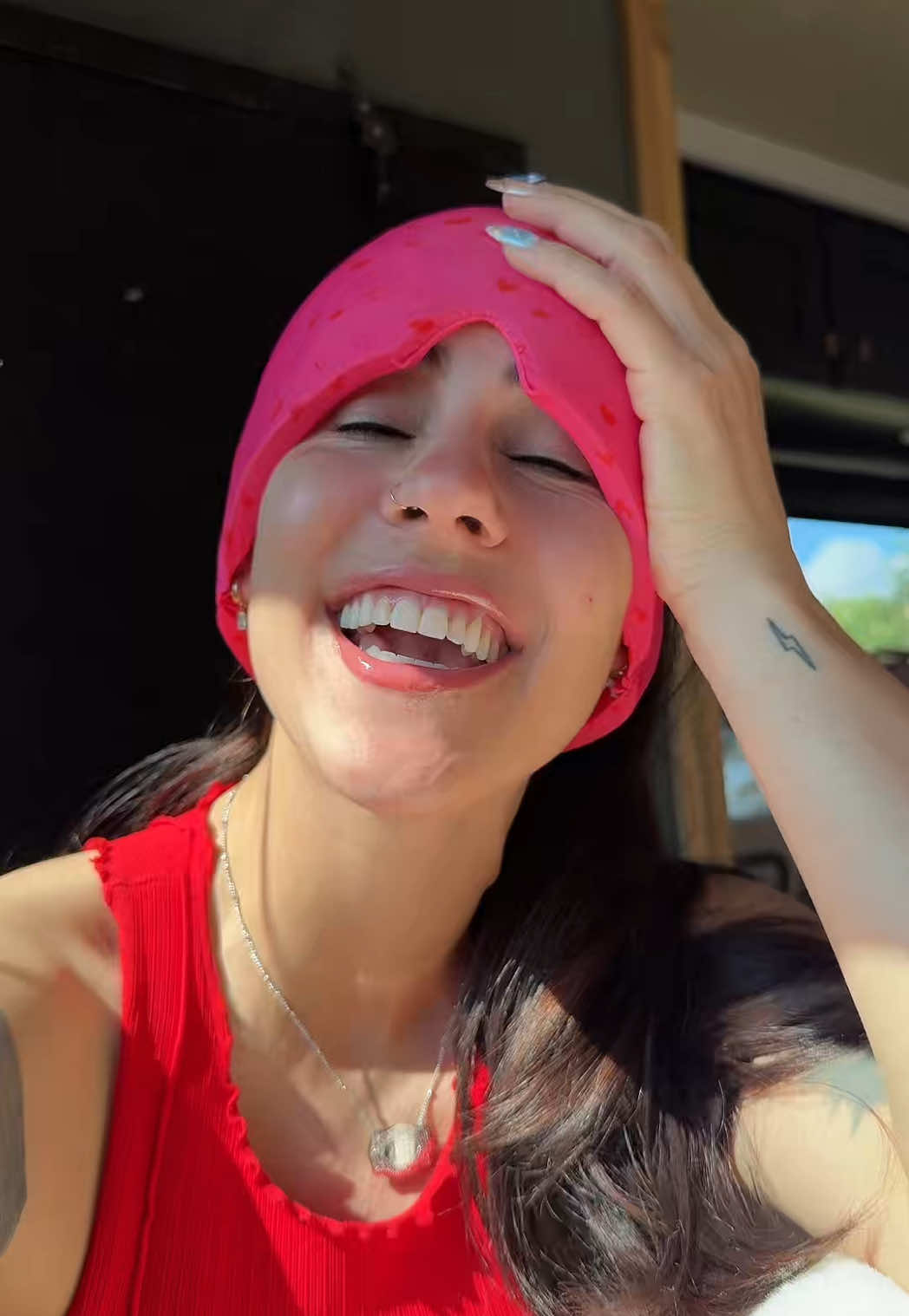 TikTok post by @haileyrrico for TheraICE. Caption reads: We don’t raw dog migraines around here @TheraICE....