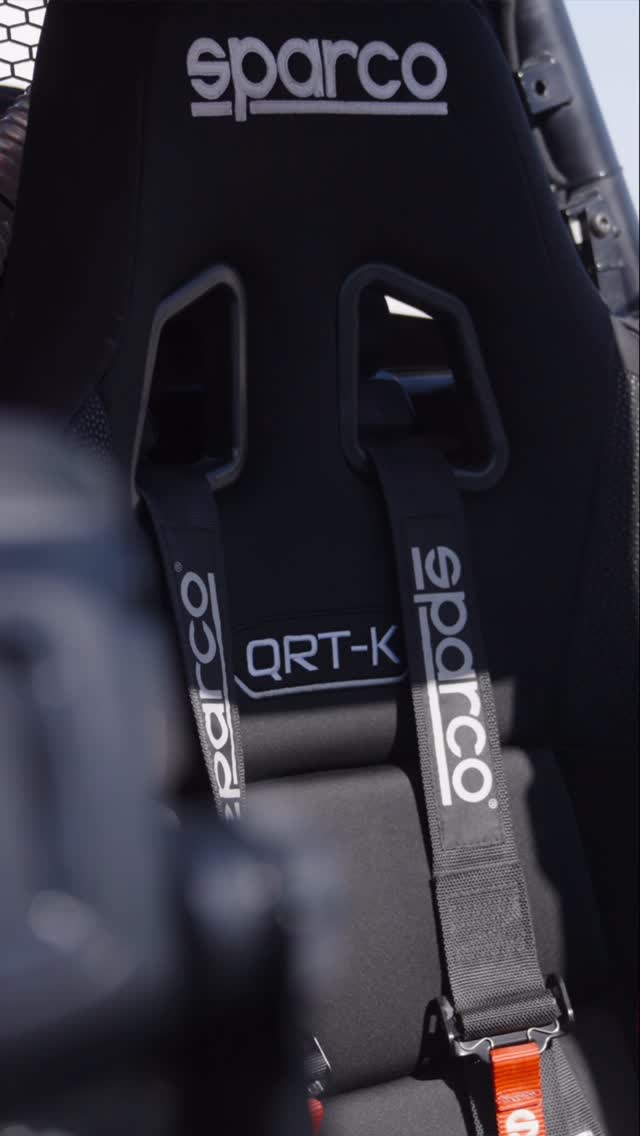 Instagram post by @rzrfactoryracing for Sparco Gaming. Caption reads: Race proven comfort and control. Chris dives into....