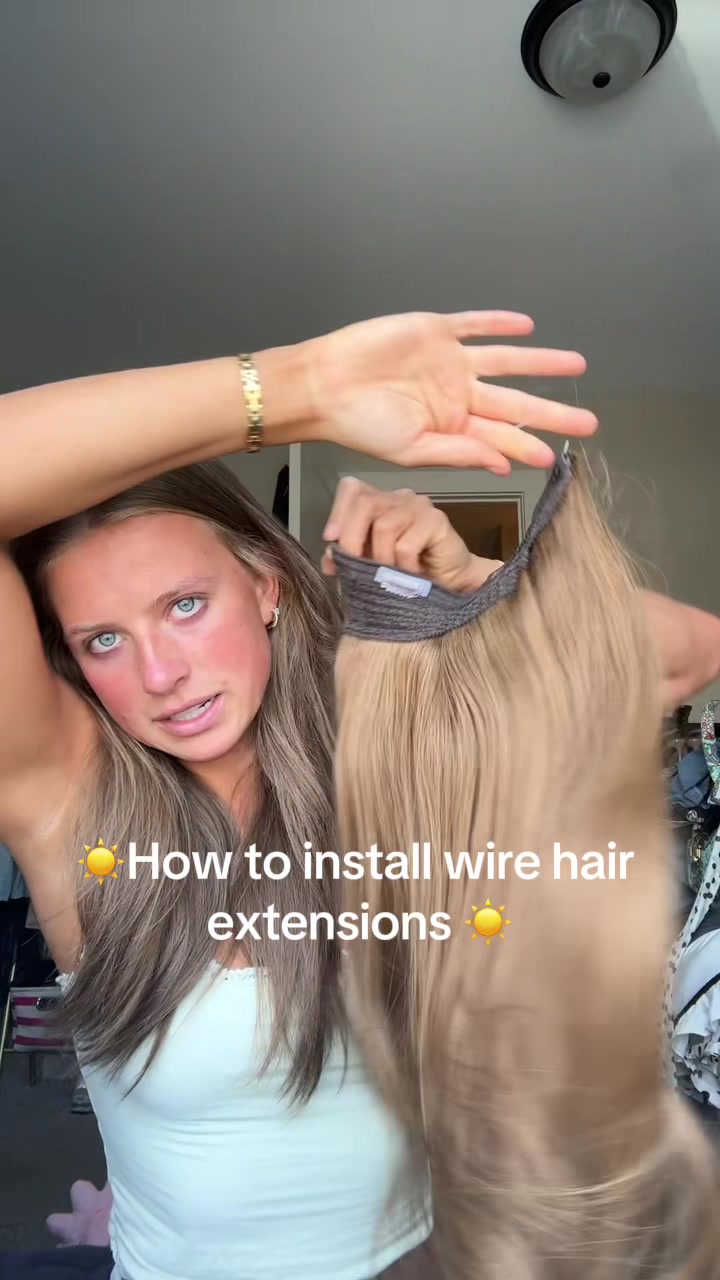 TikTok post by @oliviahleemalloy for Sunny Hair. Caption reads: 😩😩😩 @sunnyhairofficial #sunnyhair #trending....