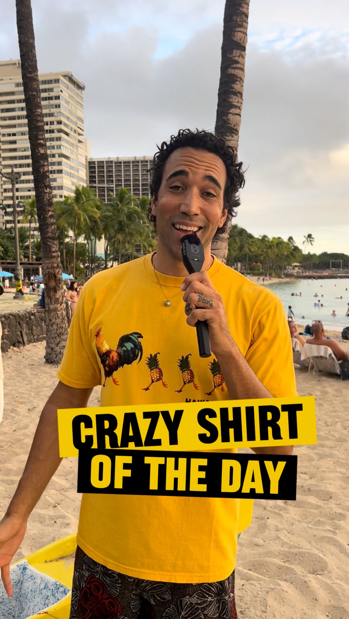 Instagram post by @westleclay for Crazy Shirts. Caption reads: [...] from Waikiki to your closet... Crazy Shirts....