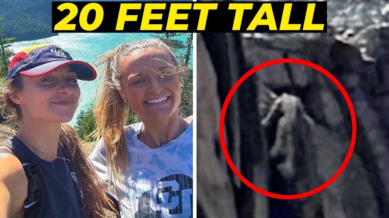YouTube post by @WhatLurksBeneath for ExpressVPN. Caption reads: Did These Colorado Hikers Photograph A Skinwalker?.