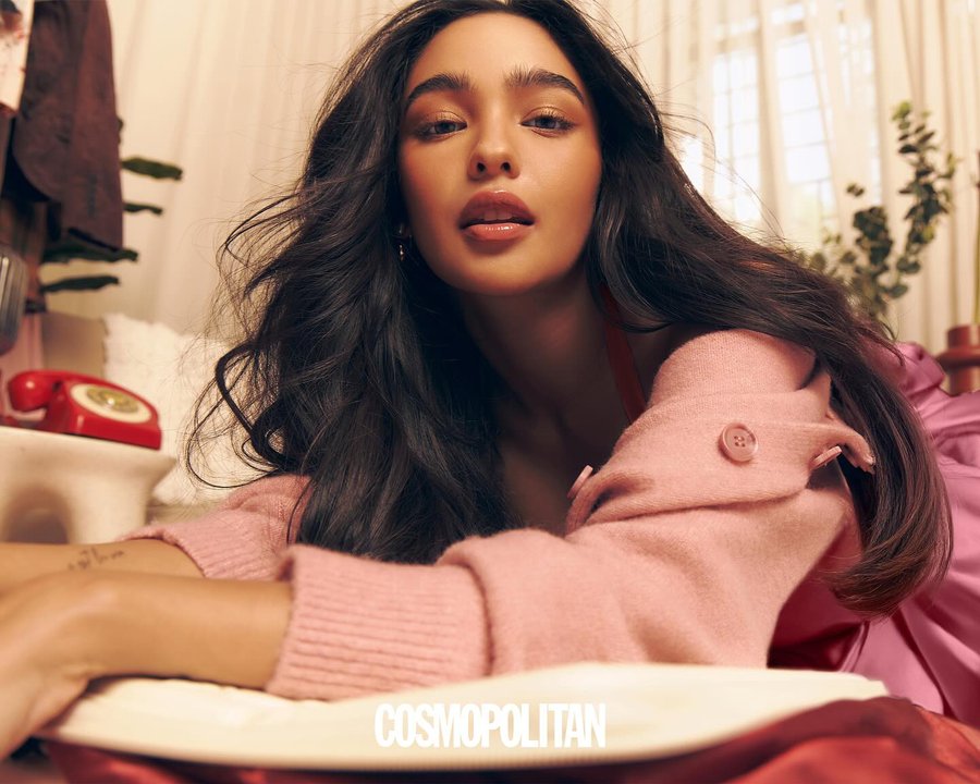 Instagram post by @blythe for Cosmopolitan. Caption reads: #AndreaBrillantes lives with curiosity and....