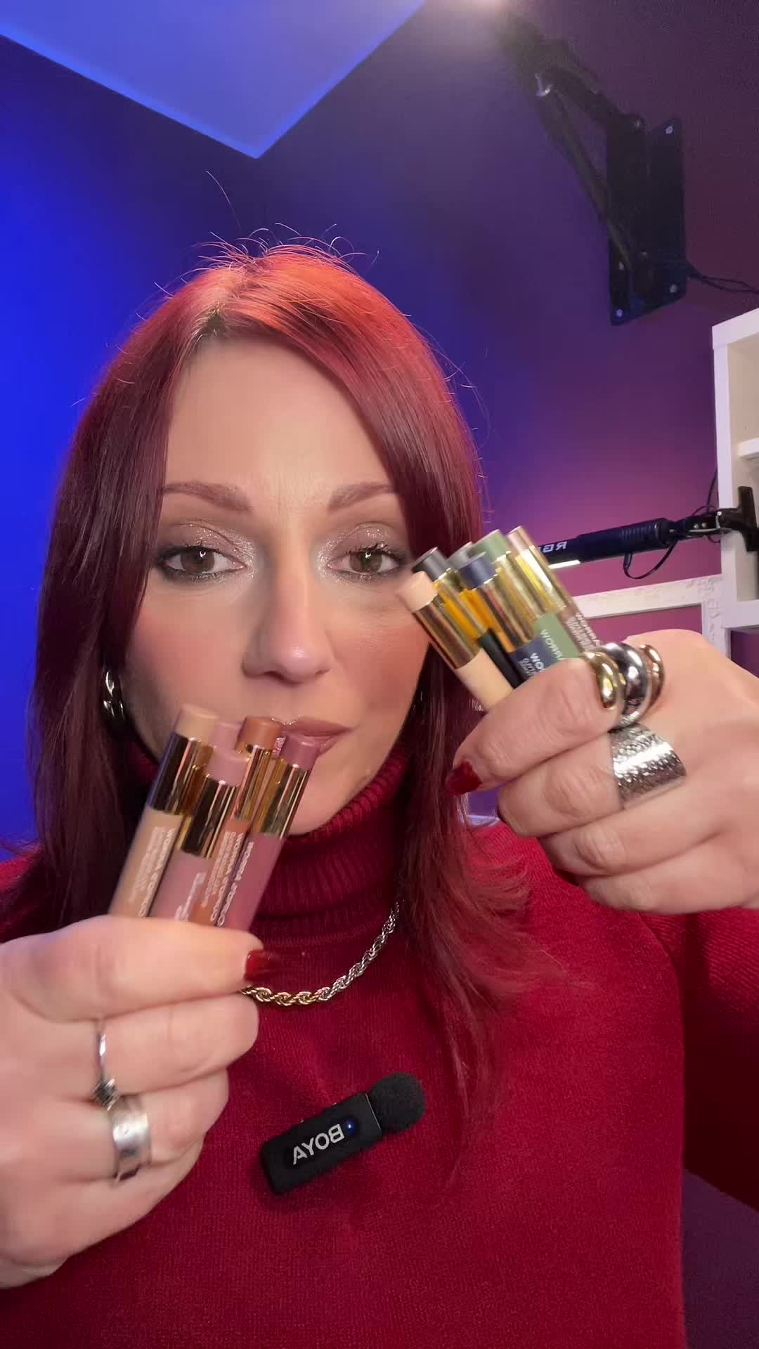 TikTok post by @monytmakeupartist_ for NABLA Cosmetics. Caption reads: [...] ARROW A 12 EURO?????? @NABLA Cosmetics....