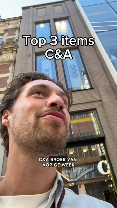Instagram post by @folkert_slump for C&A. Caption reads: [...] wassingen kan je ff checken bij @ca #kleding....