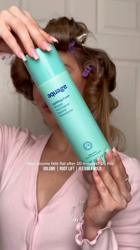 Instagram post by @ruslanapysarenko for Beautytap. Caption reads: [...] heat styling #ad @aquagehaircare....