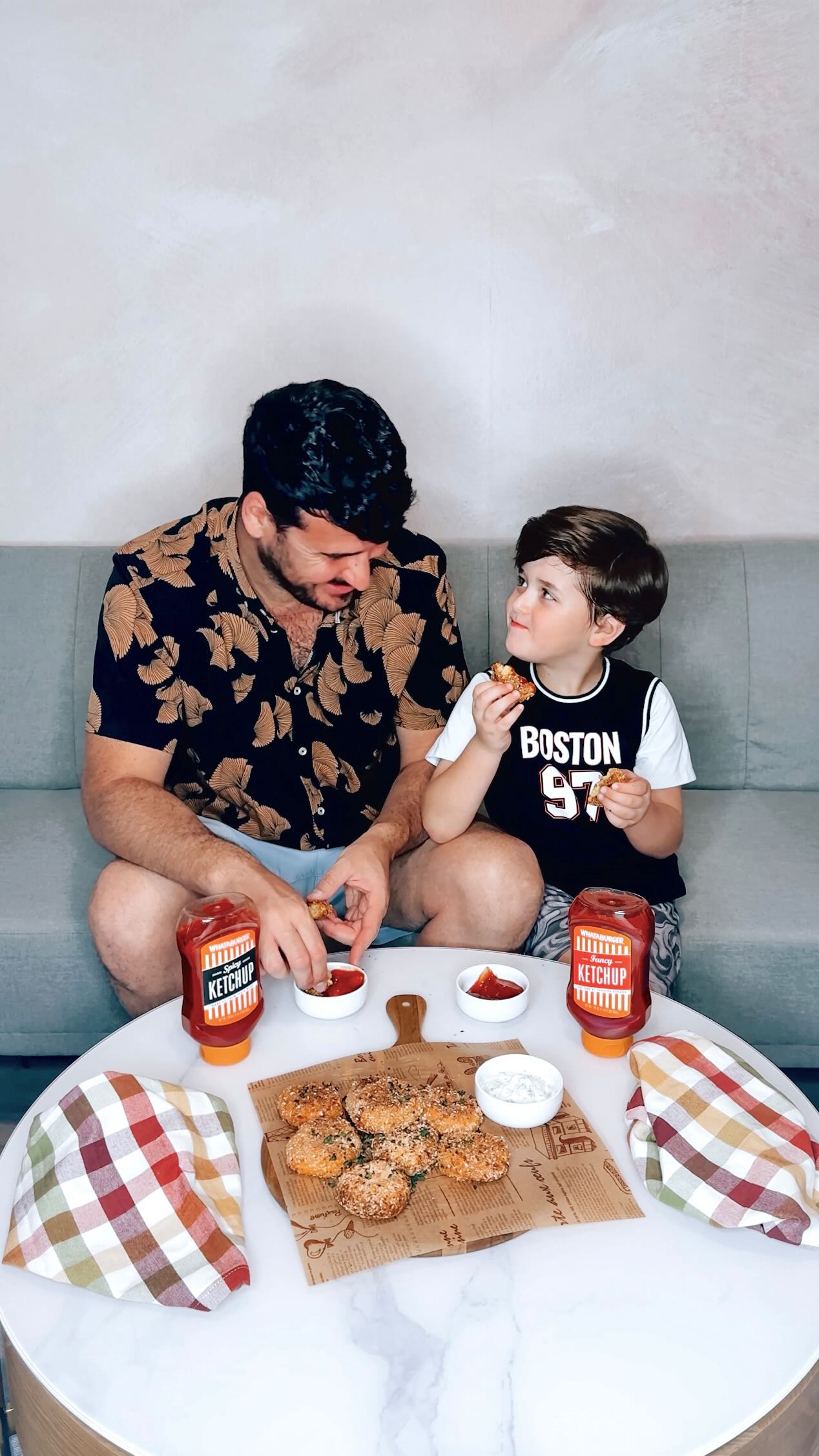 Instagram post by @wearejustthe3ofus for Whataburger. Caption reads: Get ready to make baked crispy corn nuggets with a....