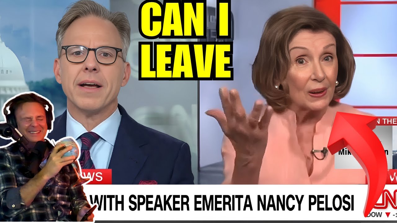 YouTube post by @ClintonJaws for Ground News. Caption reads: Nancy Pelosi has a melt down on CNN over this....