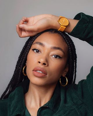 Instagram post by @freshlengths for SKAGEN. Caption reads: Adding more colour to my wardrobe with....