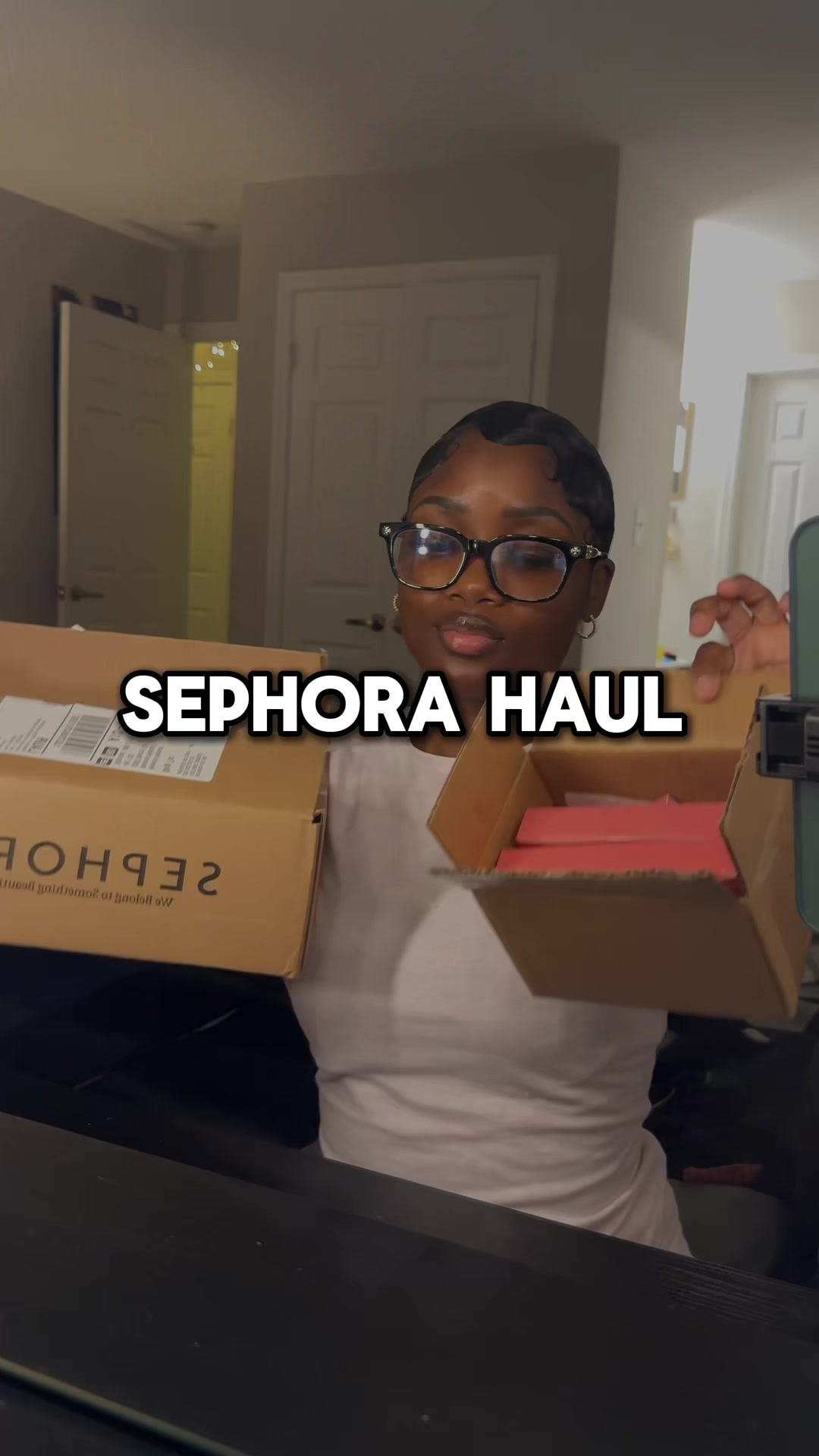 TikTok post by @naimarie_ for Mango People Media. Caption reads: Buying new makeup is my new fav hobby 🥰🥰....