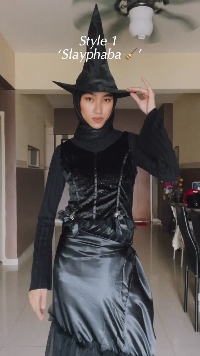 Instagram post by @zrndya for Universal Musiek. Caption reads: happy Wicked month!! 💚🩷🧹🫧 here’s Elphaba’s....