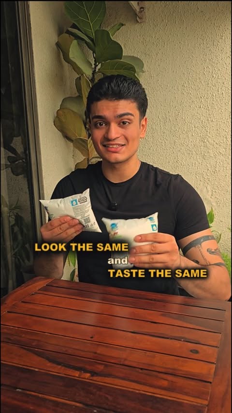 Instagram post by @krishbhatia__ for Country Delight. Caption reads: High Protein Milk....is it Real or Is it a....